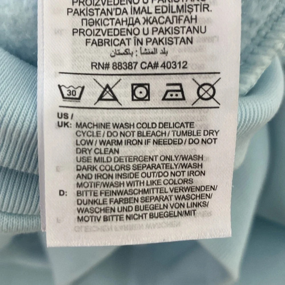 Adidas Essentials Trefoil Sweatshirt Almost Blue Slim Fit Casual Unisex - Picture 5 of 7